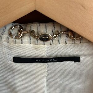 Gucci wool/linen white striped jacket
